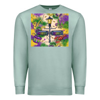 Seafoam mardi gras street lights Premium Sweatshirt - MaliasSmallBusiness