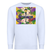 White mardi gras street lights Premium Sweatshirt - MaliasSmallBusiness