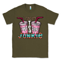 Army Green loaded tea junkie Classic Tee - CowhideDigitalArt