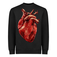 Black Anatomical heart Heavyweight Sweatshirt - RanaPortraitStore