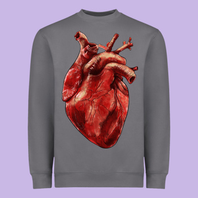 Heavyweight Sweatshirt Anatomical heart