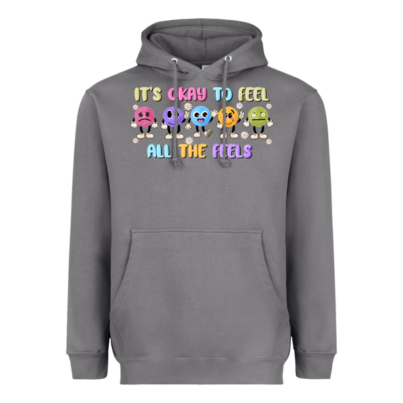 It's Okay To Feel All The Feels Heavyweight Hoodie by MaliasSmallBusiness | Teevron