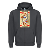 Smoke love playing cards queen Zipper Hoodie - AdoDesignShop
