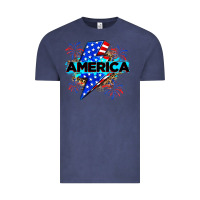 Vintage Denim America with lightning bolt Vintage Tee - Zillion Design Studio