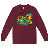 Burgundy weekend hooker Long Sleeve Tee - AdoDesignShop