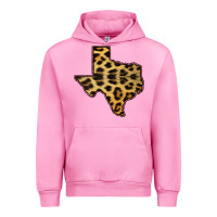 Fuchsia Pink Western Texas Map Leopard Pattern Urban Hoodie - Bettercallsaul