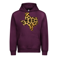 Mauve Wine Western Texas Map Leopard Pattern Urban Hoodie - Bettercallsaul