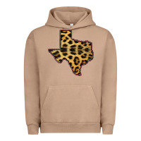 Pigment Burro Western Texas Map Leopard Pattern Urban Hoodie - Bettercallsaul