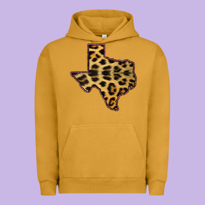Western Texas Map Leopard Pattern Urban Hoodie Designed By Bettercallsaul