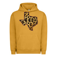 Pigment Peanut Butter Western Texas Map Leopard Pattern Urban Hoodie - Bettercallsaul