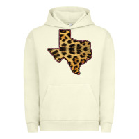 Pigment Pistachio Western Texas Map Leopard Pattern Urban Hoodie - Bettercallsaul