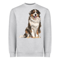 Heather Grey Australian shepherd Heavyweight Sweatshirt - RanaPortraitStore