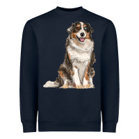 Navy Australian shepherd Heavyweight Sweatshirt - RanaPortraitStore