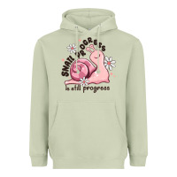Matcha snail progress is stil progress Heavyweight Hoodie - MaliasSmallBusiness