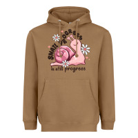 Toasted Coconut snail progress is stil progress Heavyweight Hoodie - MaliasSmallBusiness