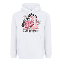White snail progress is stil progress Heavyweight Hoodie - MaliasSmallBusiness