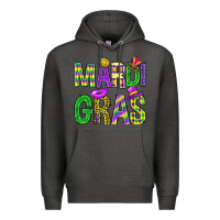 Charcoal Heather Mardi Gras carnival masks digital paper Premium Hoodie - BundleAndBundleShop
