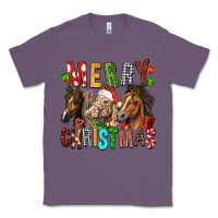 Lavender Merry christmas horses Classic Tee - FaDigitalArtStudio