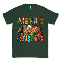 Sports Green Merry christmas horses Classic Tee - FaDigitalArtStudio