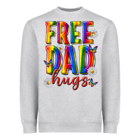 Heather Grey free dad hugs Heavyweight Sweatshirt - texasbilliewilder