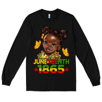 Black juneteenth 1865 afro girl Long Sleeve Tee - HRA Design Shop