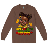 Chestnut juneteenth 1865 afro girl Long Sleeve Tee - HRA Design Shop