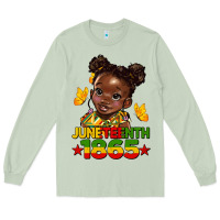 Matcha juneteenth 1865 afro girl Long Sleeve Tee - HRA Design Shop