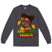 Smoke juneteenth 1865 afro girl Long Sleeve Tee - HRA Design Shop