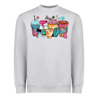 Heather Grey pet groomer coffee cups Heavyweight Sweatshirt - Zillion Design Studio