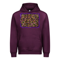 Mauve Wine mardi gras leopard background Urban Hoodie - RanaPortraitStore