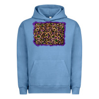 Pigment Pebble Blue mardi gras leopard background Urban Hoodie - RanaPortraitStore