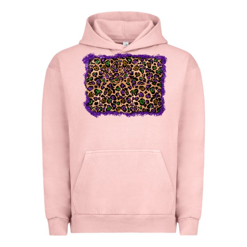 Mardi Gras Leopard Background Urban Hoodie by RanaPortraitStore | Teevron
