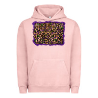 Pigment Salmon mardi gras leopard background Urban Hoodie - RanaPortraitStore