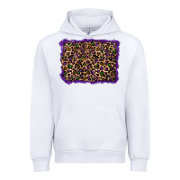 White mardi gras leopard background Urban Hoodie - RanaPortraitStore