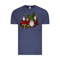 Vintage Denim christmas gnomes with truck Vintage Tee - RanaPortraitStore