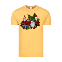 Vintage Mustard christmas gnomes with truck Vintage Tee - RanaPortraitStore