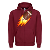 Burgundy american football Zipper Hoodie - JahusDesignShop