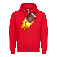 Red american football Zipper Hoodie - JahusDesignShop