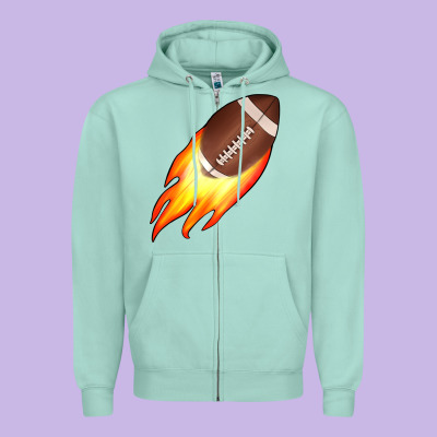 American Football Zipper Hoodie Designed By Jahusdesignshop