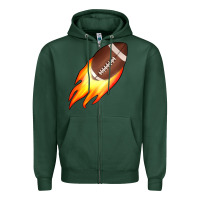 Sports Green american football Zipper Hoodie - JahusDesignShop