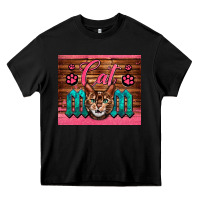 Black Western Cat Mom Heavy Core Tee - LillyAllenDesigns