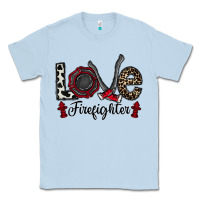 Dusty Blue love firefighter Classic Tee - CowhideDigitalArt