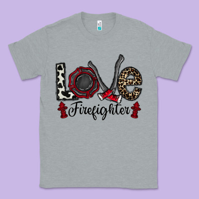 Love Firefighter Classic Tee Designed By Cowhidedigitalart