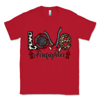 Red love firefighter Classic Tee - CowhideDigitalArt