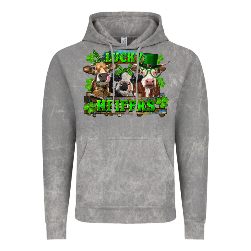 St Patricks Day Lucky Heifers Vintage Hoodie by RanaPortraitStore | Teevron