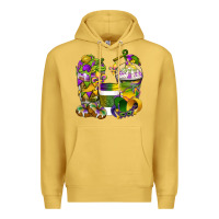 Antique Gold Mardi Gras Coffee Cups Premium Hoodie - BundleAndBundleShop