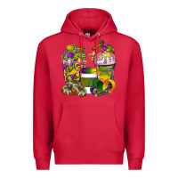 Cardinal Mardi Gras Coffee Cups Premium Hoodie - BundleAndBundleShop