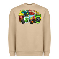 Mushroom monster truck coffee cups Heavyweight Sweatshirt - Zillion Design Studio