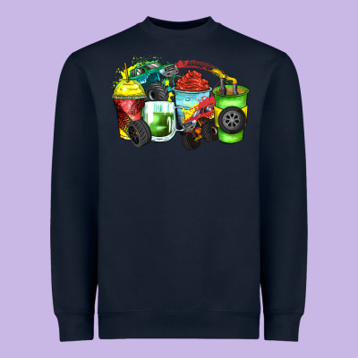 Heavyweight Sweatshirt monster truck coffee cups