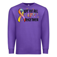 Purple we are all tied together Premium Sweatshirt - MaliasSmallBusiness